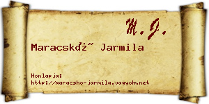 Maracskó Jarmila névjegykártya